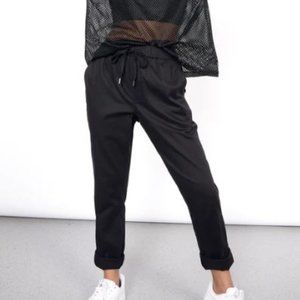 WildFang Black Jogger Track Pants with Elastic Waistband